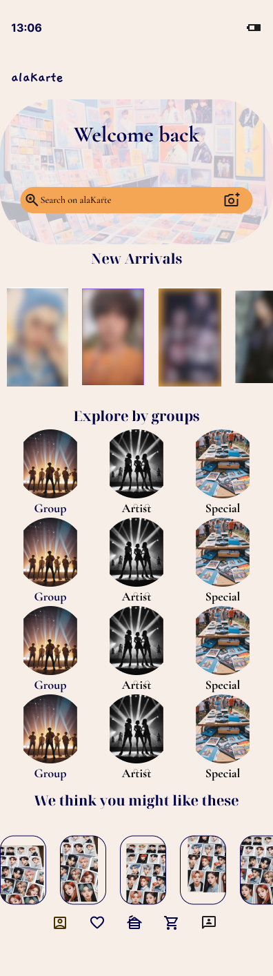 Create account screen